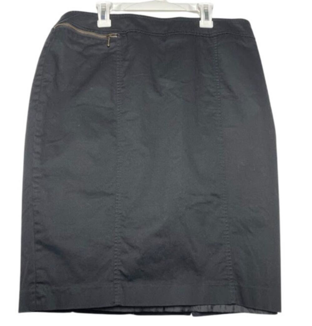 Mossimo Straight Black Modest Mini Skirt Stretch Pencil Career‎ Skirt Womens 14